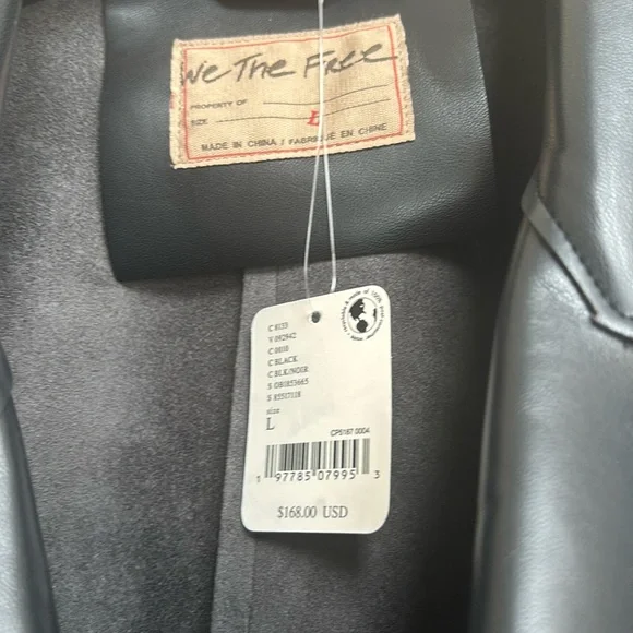 Free People We the Free Alexis Vegan Leather Jacket NWT - Picture 12 of 16